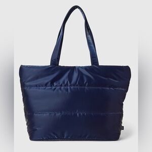 GAP Metallic Blue Puffer Tote